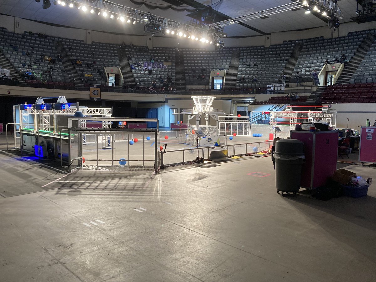 KMRobotics's tweet photo. The field look awesome and we are so ready to play on it. #firstrobotics #rapidreact #otternauts #Northernlightsregional https://t.co/1zjNp7dO7G