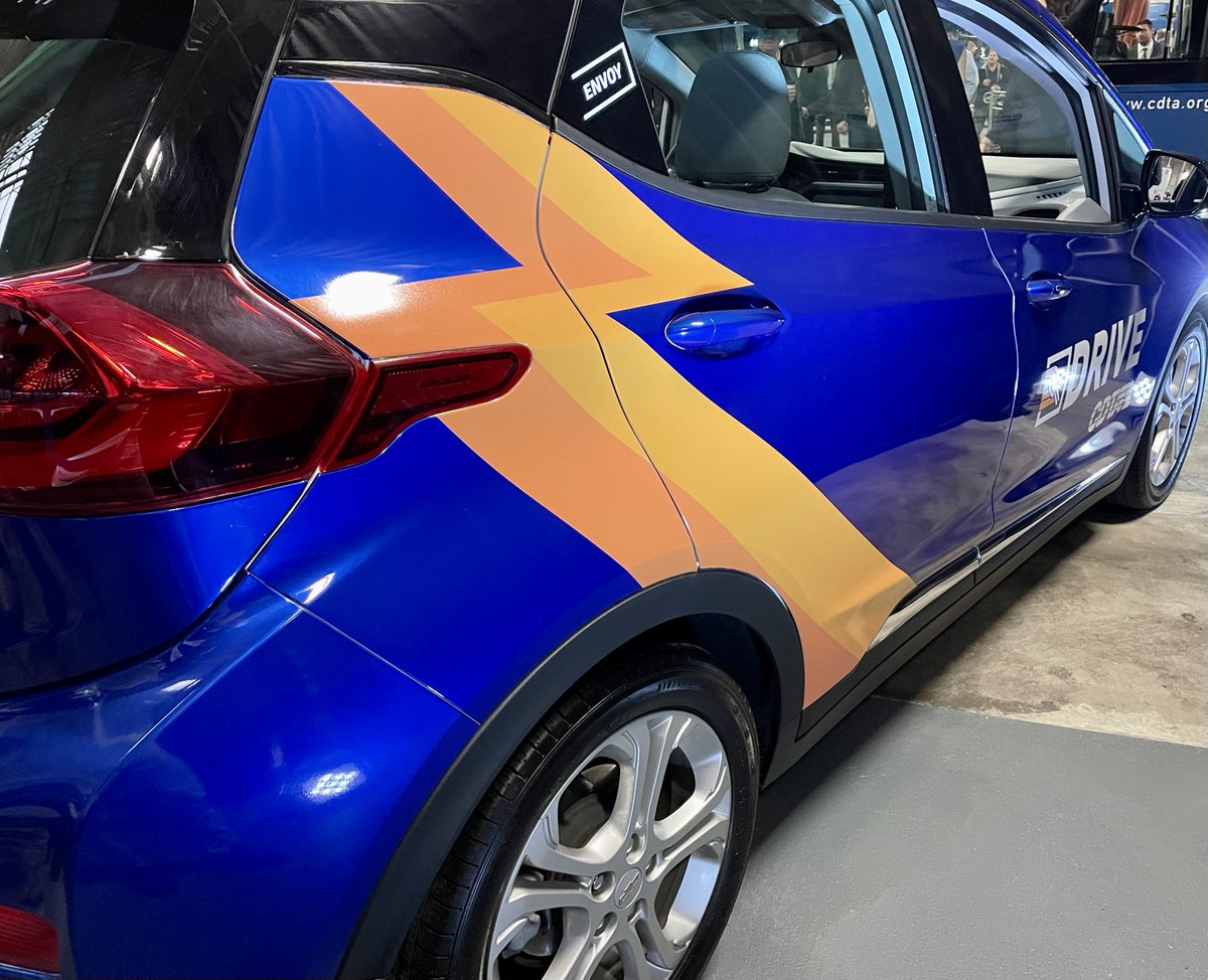 CapitalMPO's tweet photo. Our staff was on hand at the @CDTA's "State of CDTA" event and got an up-close look at their new all-electric carshare program Drive. https://t.co/2PFATpTZnK
