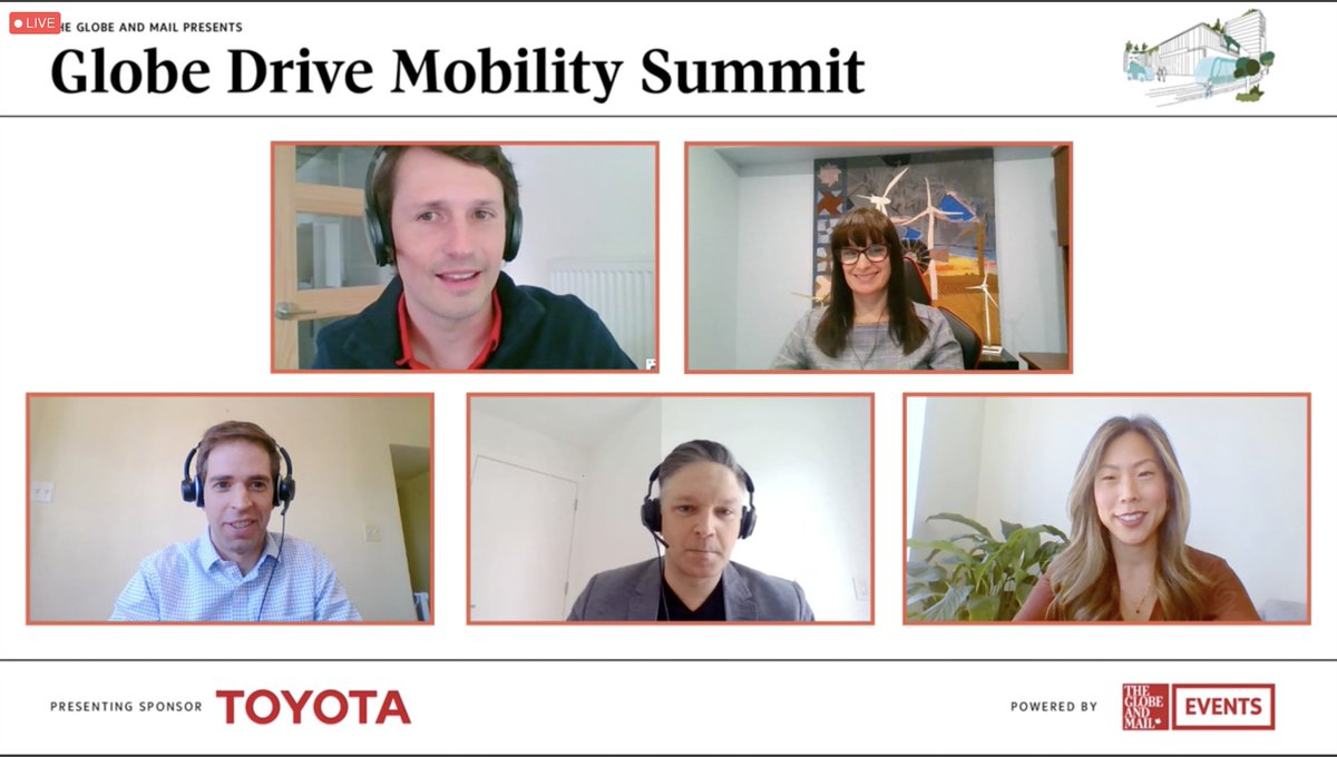 TheGlobeEvents's tweet photo. #Mobility22: Clean Vehicles - Are we ready for the transition ahead?
Offering their take on this question:
@BrandyG4wind of @RenewablesAssoc
Mike Buff of @CanadaElectrify
Scott MacKenzie of @ToyotaCanada
Carolyn Kim of @Pembina
@JChittley of @globedrive https://t.co/WWpJMJkwvo