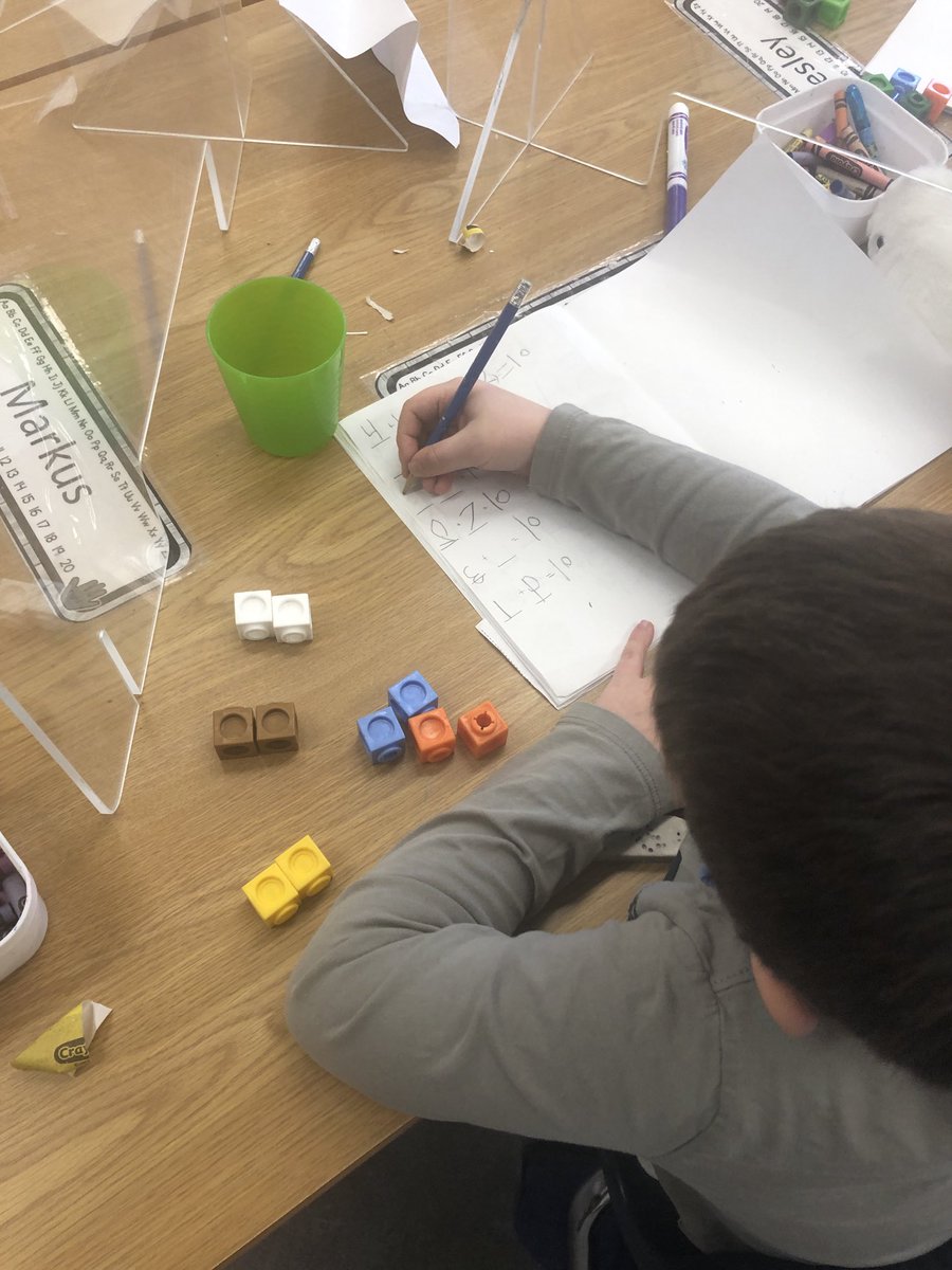 bakerdrivesd43's tweet photo. Baker 🐻 kindergarten/grade1 learners building their #mathstamina #howmanyways writing their own number stories #equations. How many can I make? Are u smarter than a k/1er? 😂@sd43 @jenwhiffin @SD43Learning https://t.co/mVDVKGJpDS