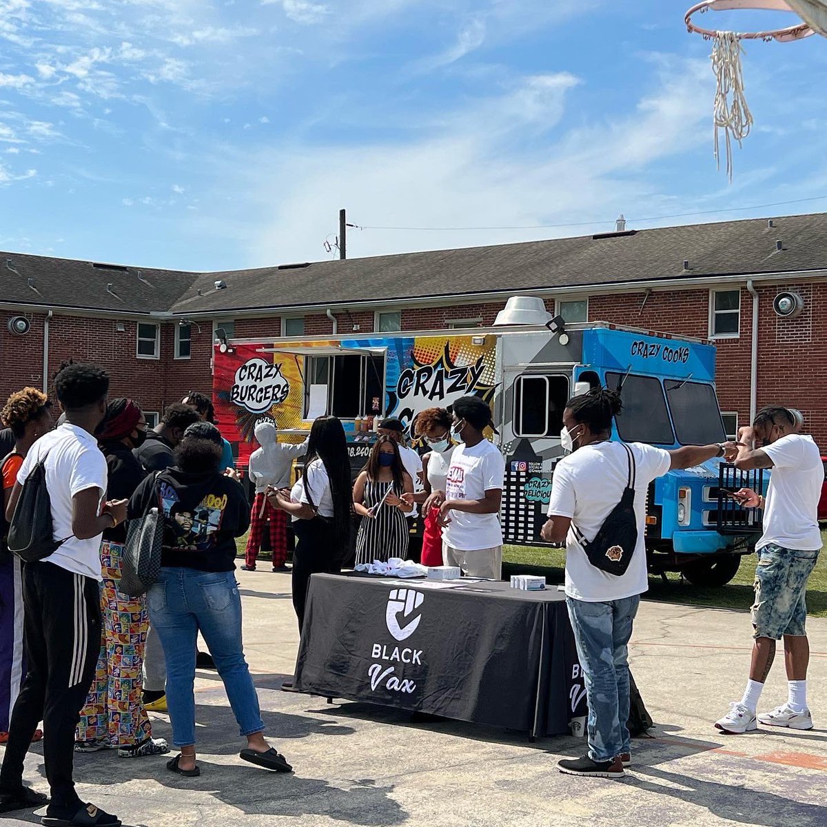 Happening now at your university! Edward Waters University come check us out at our #BlackVax Pop Ups on your campus! Giveaways, food, and good vibes.. You don't wanna miss this! 

Let's get engaged
✊🏽✊🏾✊🏿