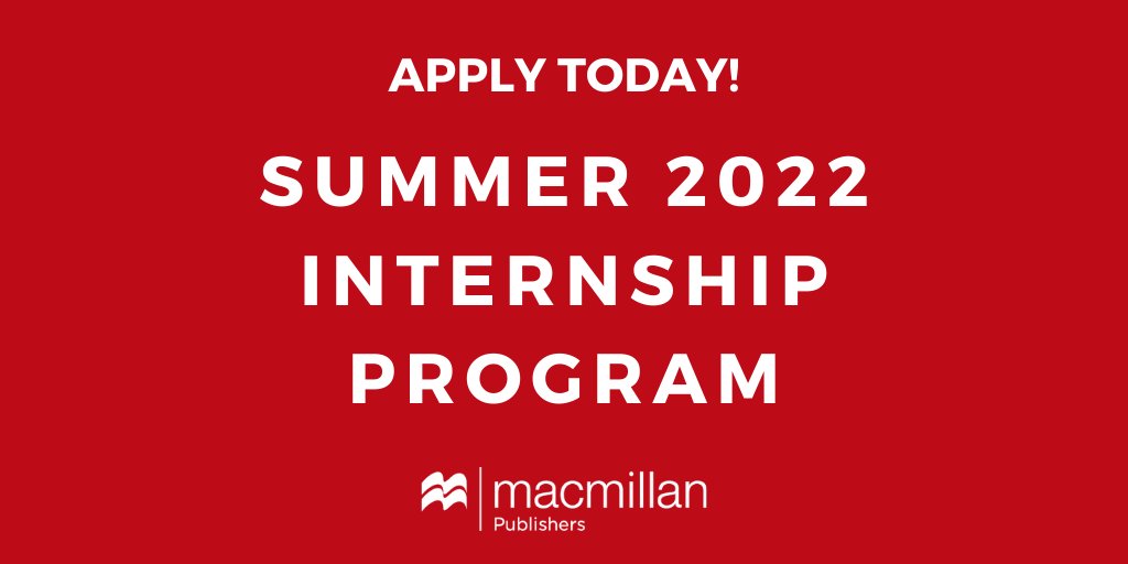 Macmillan Publishers on Twitter "The application for our Summer 2022