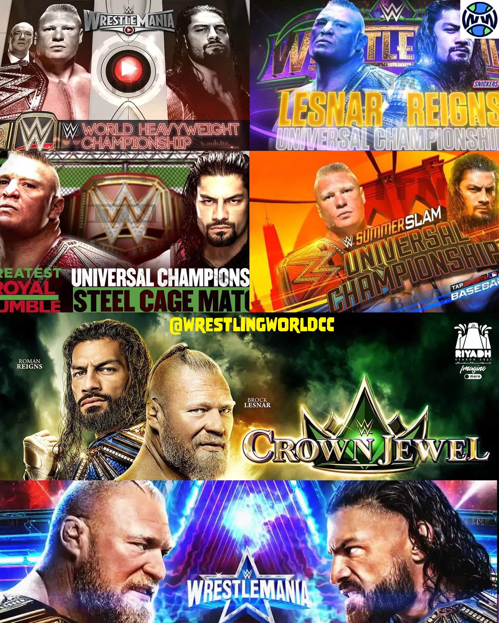 WrestlingWorldCC on Twitter "Every Roman Reigns vs Brock Lesnar match 🤯…