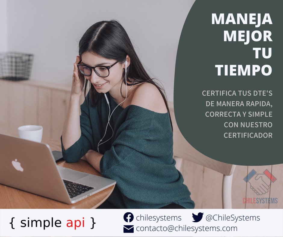 ChileSystems's tweet image. ¿Sabias que puedes realizar tus certificaciones de DTE en el SII, un 80% mas rápido?
En Chilesystems ofrecemos un software Certificador que te ayudara a realizar este tramite de una forma rápida y simple.
Entérate de esto y más en nuestro sitio.
simpleapi.cl/Productos/Cert…
#SII #DTE