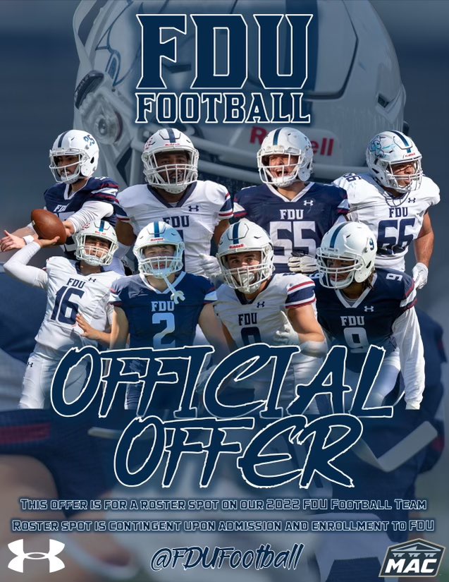 Jake_Ficken7's tweet photo. Blessed to Receive an offer from FDU. I am thankful for the opportunity! @CoachTufaro @CoachAVC_FDU @FDUFootball https://t.co/zJuKw2yQqh
