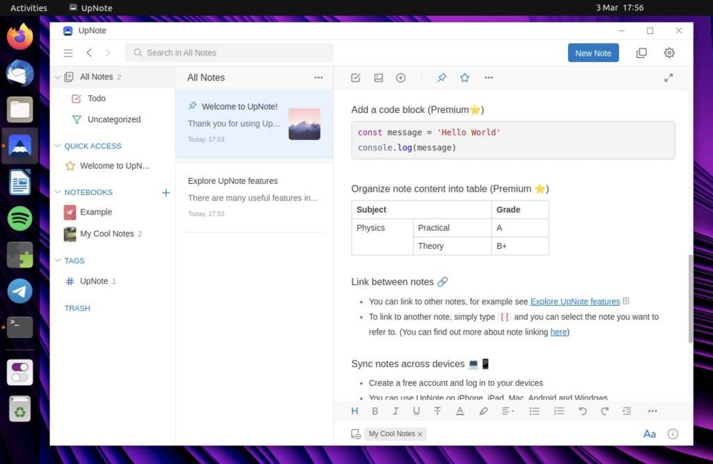 omgubuntu's tweet photo. UpNote, a Cross-Platform Note Taking App, is Now Available on Linux https://t.co/fgeX2tkjBk https://t.co/WnURHyML2M