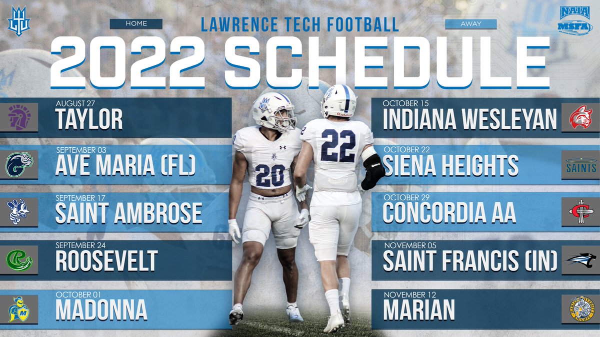 Schedule Release: <a href="/LTU_FB/">LTU Football</a> Announces 2022 Schedule #WeAreLTU

ltuathletics.com/news/2022/3/3/…