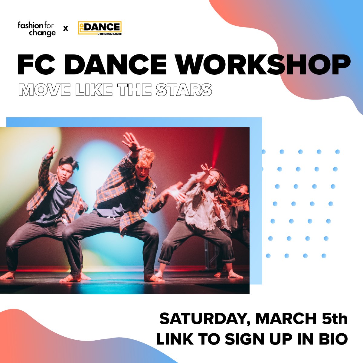 fshnforchange's tweet photo. We are hosting a dance workshop this Saturday, March 5th, where all donations will be going directly to @FoodBankWatReg. Sign up using the link in our bio 😊 https://t.co/pnFq4bxzv4