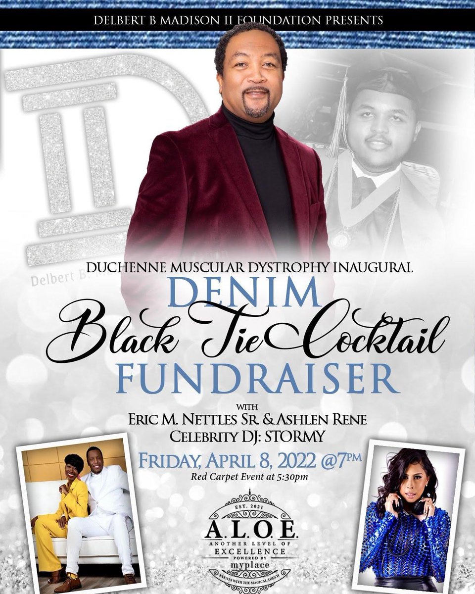 DBM2Foundation's tweet image. Come be a part of the Delbert B Madison II Foundation Inaugural event to raise funds and send Montgomery students to college. Tell a friend to tell a friend to tell another friend.
We are going to Dress Denim up with style.

Purchase your tickets here:

eventbrite.com/e/delbert-b-ma…