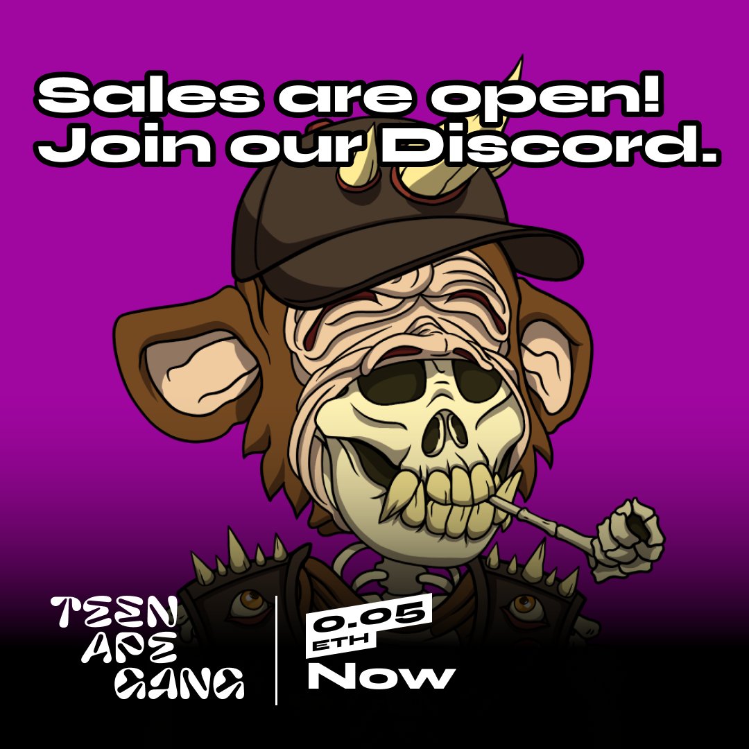 TO THE MOON!

-&gt; teenapegang.com
-&gt; Join discord.gg/dMckyBnPdk

#NFTs #NFT #NFTCommunity #NFTartist #nftcollectors #NFTGIveaway #NFTdrop