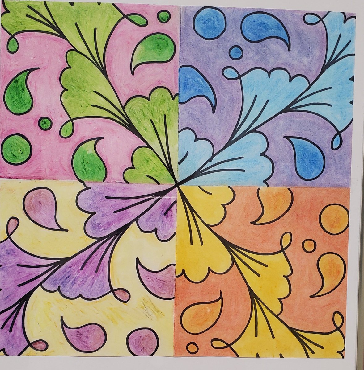 OakVisual's tweet photo. Our Grade 10 art studens have created some bright and visually interesting Colour Theory Abstrations - great work Oaks! @Oakridge_SS https://t.co/IR3ix4ah7H