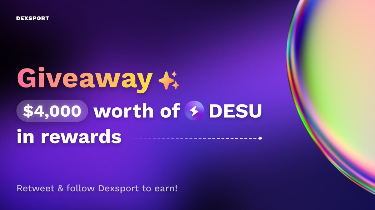 Dexsport's tweet image. 🎁 $4,000 DESU Giveaway 🎁

With the arrival of spring we have decided to please you and launch a $4,000 DESU Giveaway 🔥 

To participate just: 
✅ Retweet 
✅ Follow @dexsport_io &amp;amp; @dexsport_pulse
✅ Write your bep20 Metamask or Trust Wallet address in comments