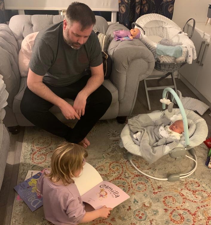 Mr Yate joining in with World Book Day with the newest addition to his family. #WorldBookDay