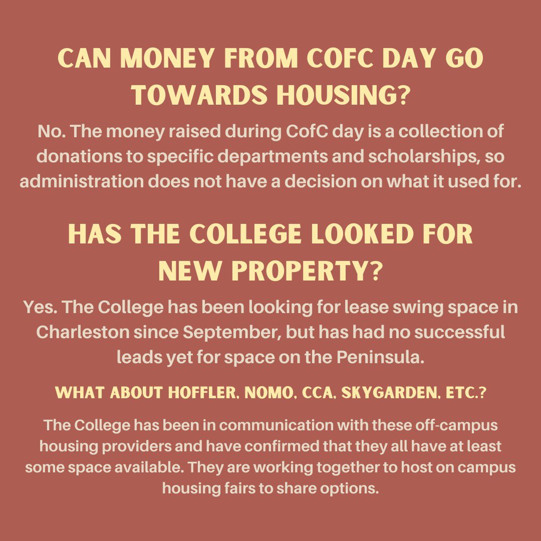 CofC Student Government Association tweet media