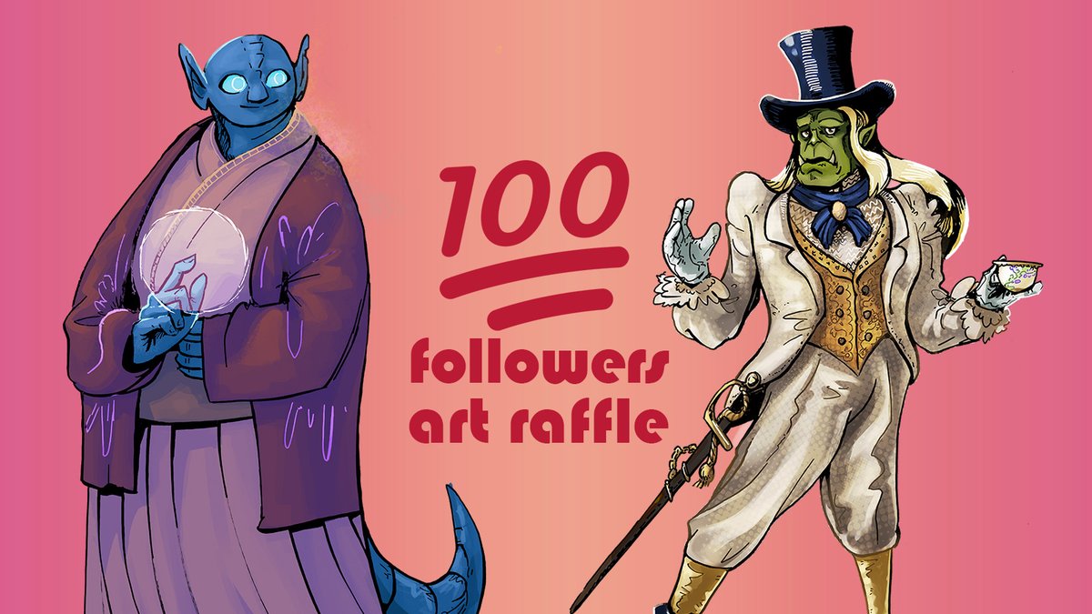 WitstormArt's tweet photo. 💯To celebrate my 100 followers, I am doing an art raffle! Win a drawing of your character! 

To Enter: 
⭐️Follow me (Open to old and new followers!)
⭐️Retweet and like
⭐️For an increased chance to win, comment with a reference to your OC!

Ends Friday 11th of March, 6PM CET https://t.co/H6KyAspVep