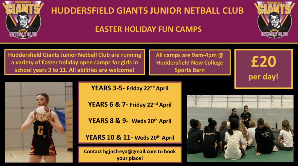 BOOKING FOR THE EASTER CAMPS IS NOW LIVE!🤩 Secure your space today!
