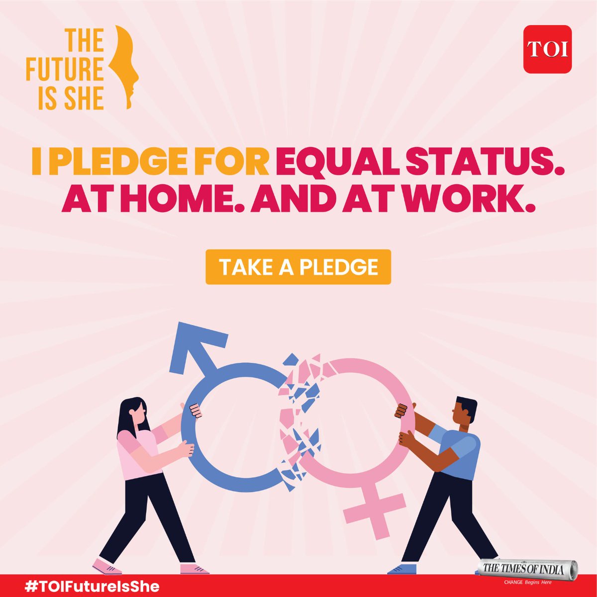 Timestream11's tweet photo. Pledge to empower other women to unite in the face of inequality!
Visit https://t.co/BHSd8cNVCy to celebrated diversity and inclusivity at "The Future is She" - an initiative by The Times of India
#ToITheFutureIsShe #WomensDay2022 #BreakTheBias https://t.co/9Kw3vSG5ac