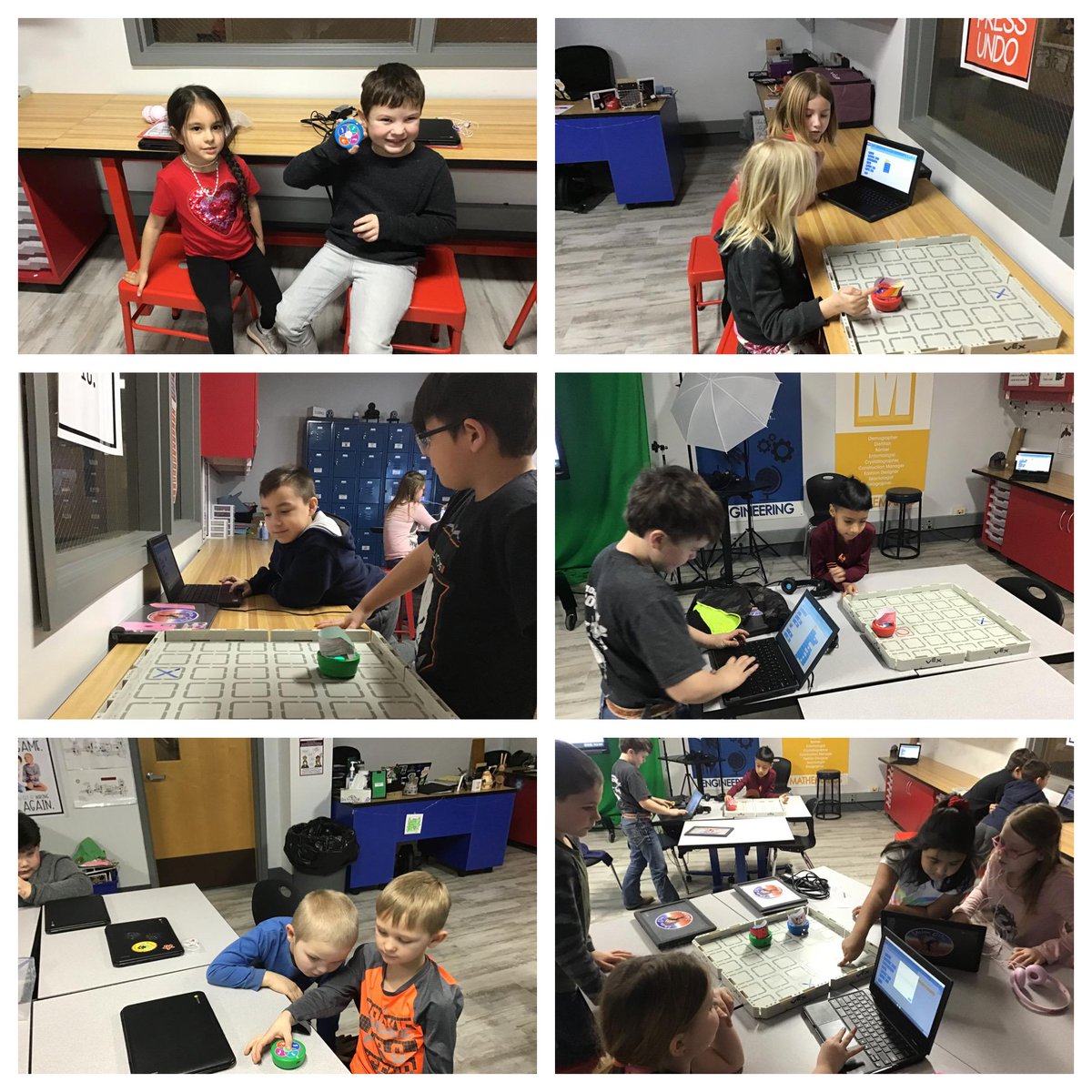 RandolphEastern's tweet photo. Thanks to #PurdueIN-MaC for helping fund our "Coding Express Experience" with their Micro-Grant. Today our Kindergarten & 2nd students learned coding skills using VEX123 robots. #IN-MaC #NextGenerationManufacturing #IN-MaCmicrogrant #STEM #FutureWorkForce https://t.co/K8YLzB4FfJ