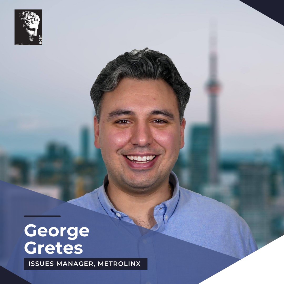 YourHCBT's tweet photo. Meet our new Board Member, George Gretes,  Issues Manager for the President and CEO of #Metrolinx. Read George's story here: https://t.co/zDzymoG54F https://t.co/mMaQ33wDQj