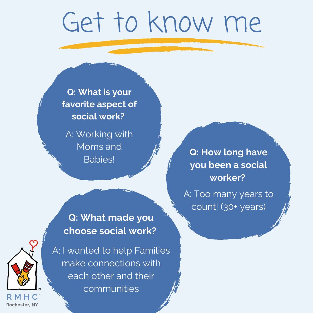 Today we are kicking off our first post for Social Worker Appreciation month! We are spotlighting Ellen Sargeant. Thank you for all your hard work and dedication. We appreciate everything that you do for RMHCR and our families.

#socialworkerappreciation #RMHC