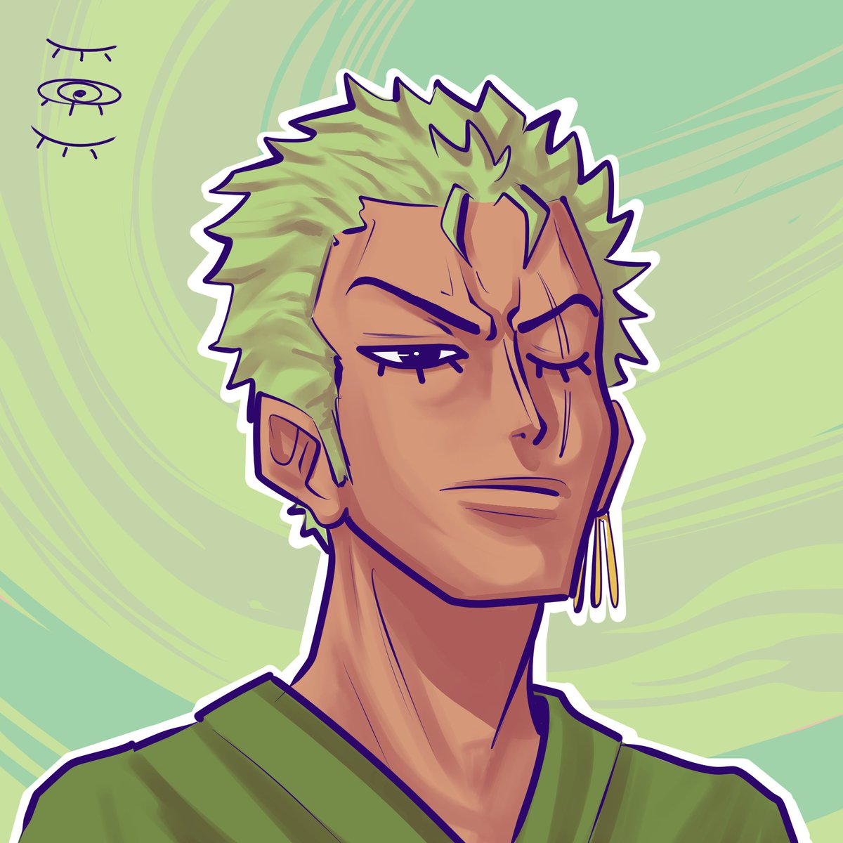 Fiz essa FanArt do Zoro estilo mangá! Gostaram?