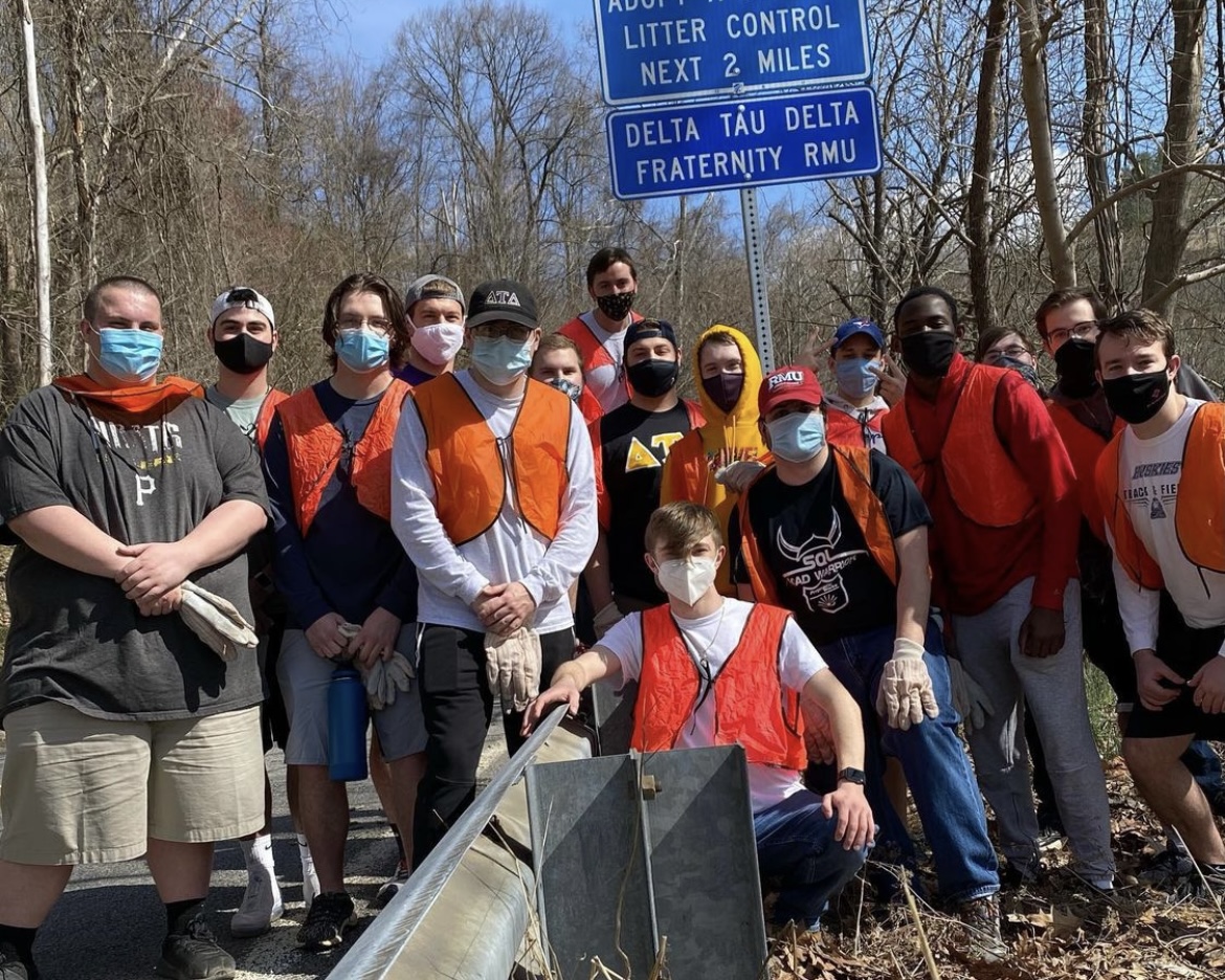 RMU's tweet image. Last Saturday at the Eastern Division Conference in Philadelphia, PA, RMU’s Delta Tau Delta Fraternity placed third out of 130 national chapters for community service and academic excellence. #GreekLifeDoneRight