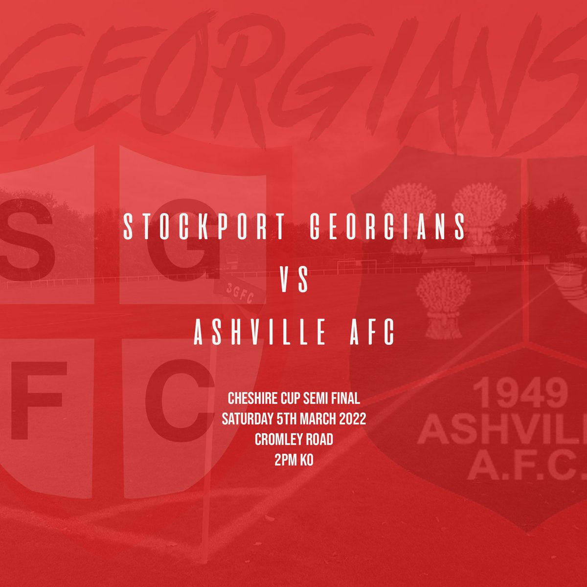 With City &amp; United not playing ‘til Sunday &amp; Stockport County playing away on Saturday evening, why not come along &amp; support your local non-league side in a huge Cheshire Cup Semi Final clash against <a href="/AshvilleFC/">Ashville Football Club</a>

#SupportLocalFootball⚽️

𝙂𝙧𝙖𝙥𝙝𝙞𝙘 𝙘𝙧𝙚𝙙𝙞𝙩: <a href="/tomharrisyjb/">Thomas🏴󠁧󠁢󠁷󠁬󠁳󠁿</a>