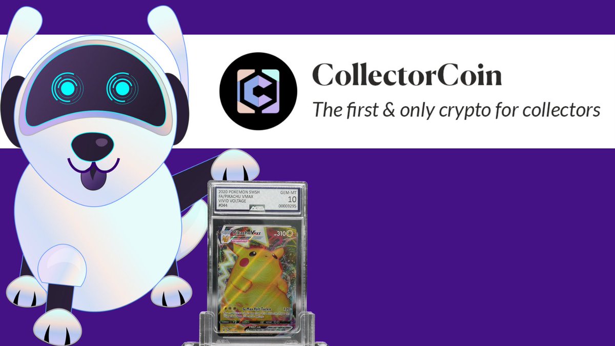 collectorcoin_'s tweet image. Bringing power back to all collectors. Learn more about our mission at collectorcoin.com/whitepaper #ai #robograding #ags #pokemon #collectibles #cryptotrading #cryptocurrency #staking