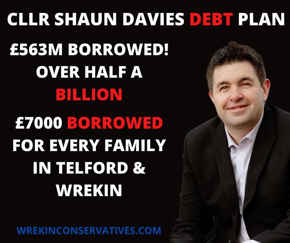 WrekinConservatives (@tandwcons) on Twitter photo .<a href="/CllrShaunDavies/">Shaun Davies</a> is borrowing over half a billion! 😱😱 £7000 for every household in the borough of <a href="/TelfordWrekin/">Telford & Wrekin Council</a> .<a href="/CllrShaunDavies/">Shaun Davies</a> is borrowing over half a billion! 😱😱 £7000 for every household in the borough of <a href="/TelfordWrekin/">Telford & Wrekin Council</a>