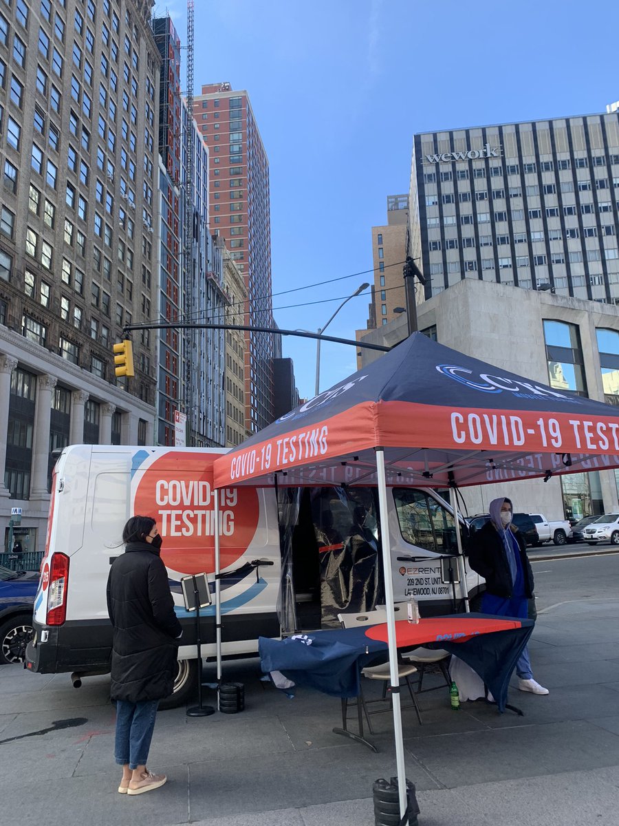 2:16pm CTS testing van Court &amp; Montague 1 person waiting.