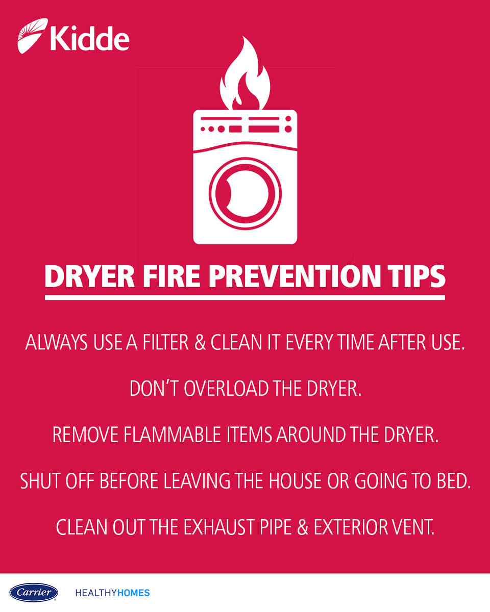 Dryer fires are no fun. Give yours a once over each spring and follow these guidelines to minimize your risk. bit.ly/3pC3VWy