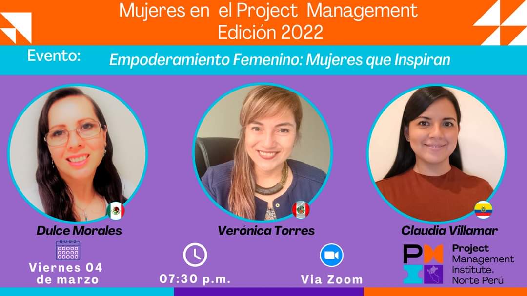 pmsbajio's tweet photo. ¡Te invitamos Hoy y Mañana!

Evento "MUJERES EN EL PROJECT MANAGEMENT" en su edición 2022 con el panel "EMPODERAMIENTO FEMENINO: MUJERES QUE INSPIRAN" 

📝 Registro: https://t.co/xqweO6DEOO
📅 04 de marzo 2022 7:30 Perú / 6:30 México
📙  06 PDU’s  (3 y 4 de Marzo) https://t.co/1AaqJv05sZ