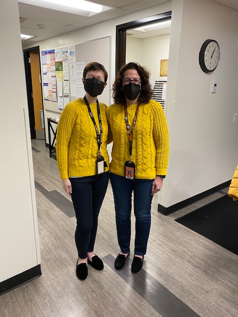 Celebrating Twin Day today (with matching coats, too) at the Upper Campus!