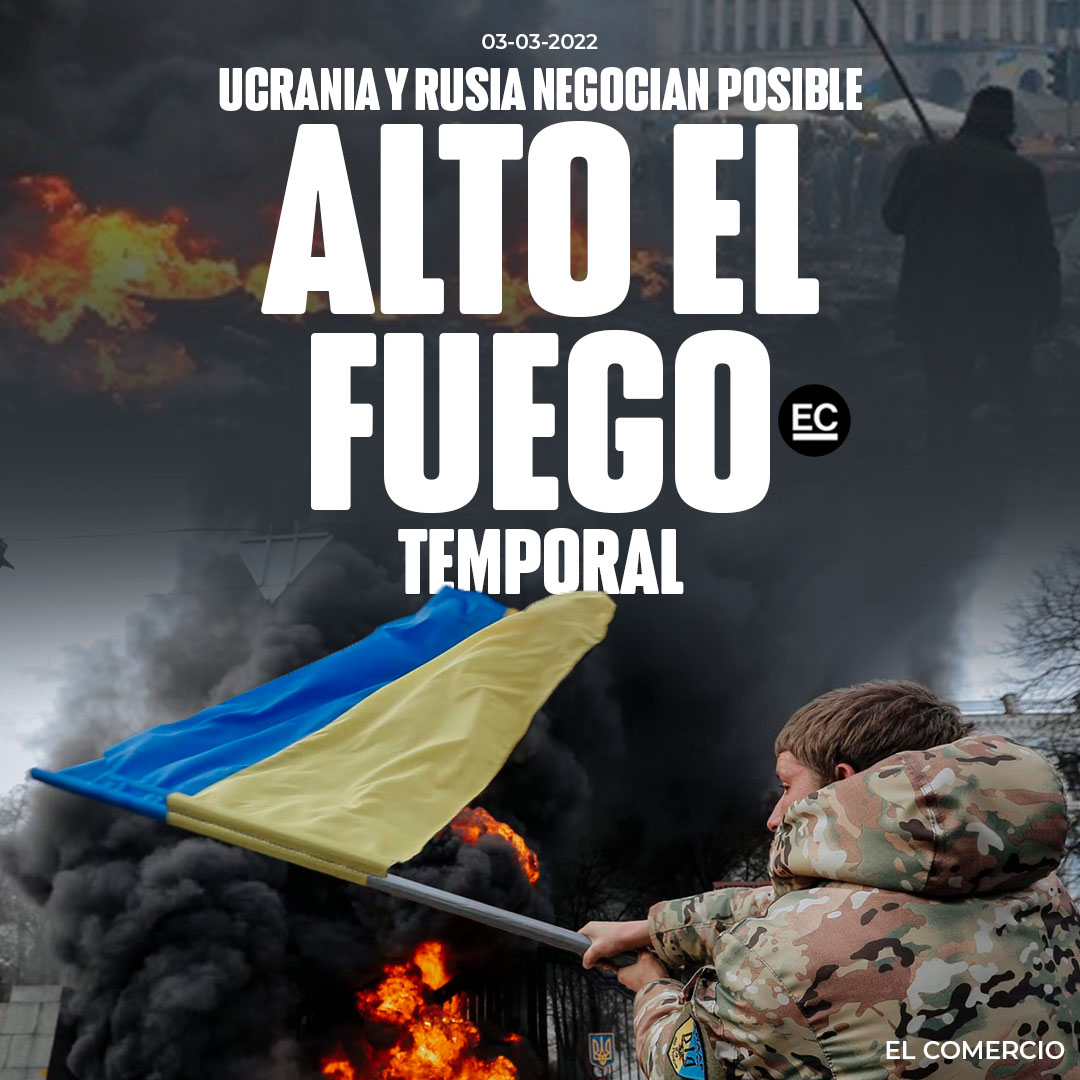 #ATENCIÓN | #Ucrania y #Rusia negocian posible alto el fuego temporal además de crear corredores humanitarios » bit.ly/3pzwQu8