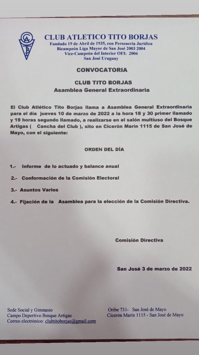 Club Atlético Tito Borjas (@titoborjasfc) on Twitter photo 