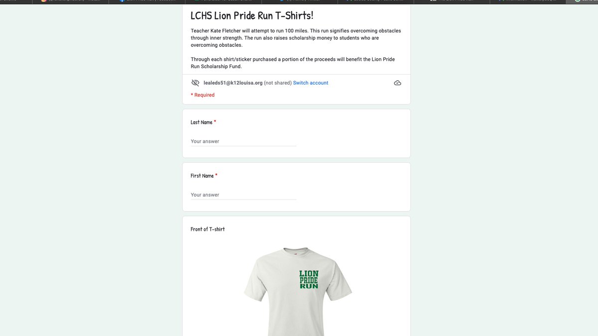 LionPrideRun's tweet photo. Reminder❗
Tomorrow is the last day to order your Lion Pride T-Shirts and Stickers! Form closes at 2 PM. 

Click the link on our bio to order yours!

#runfletchrun #lionpriderunVI #nofinishline https://t.co/yG6rrWOvFs