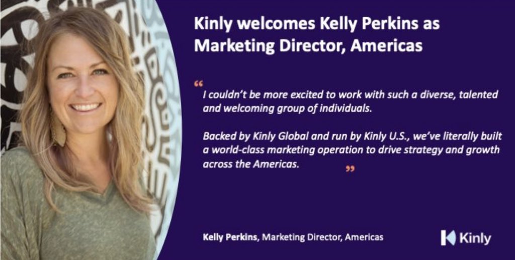Exciting times at Kinly as we continue to add amazing industry talent to our all-star team! Welcome to #teamkinly Kelly! @wearekinly