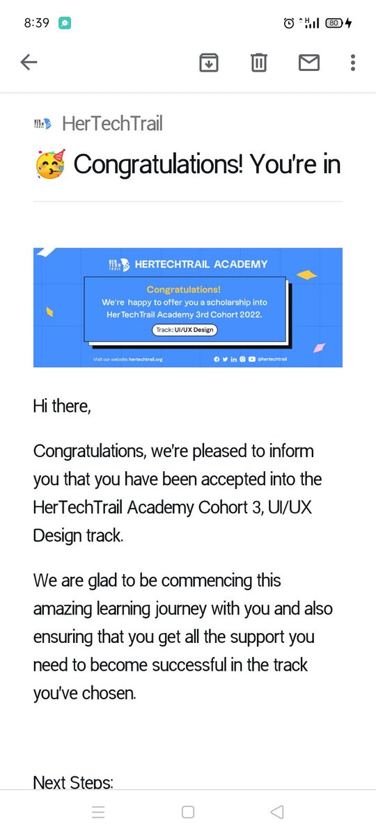 MarisDimma's tweet photo. Super excited for this amazing opportunity!!!.... Let's do this ✨ #hertechtrailacademy #womenintech #SD4G #SDG5 @hertechtrail https://t.co/IZtwfRnDaB