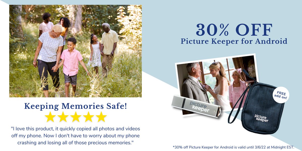 Backing up your precious memories should be a walk in the park! With Picture Keeper, it's easy to organize your files and free up space on your phone.

Shop now for 30% off Picture Keeper for Android phones and tablets.

#PictureKeeper #ThatsAKeeper #PhotoBackup #PreciousMemories