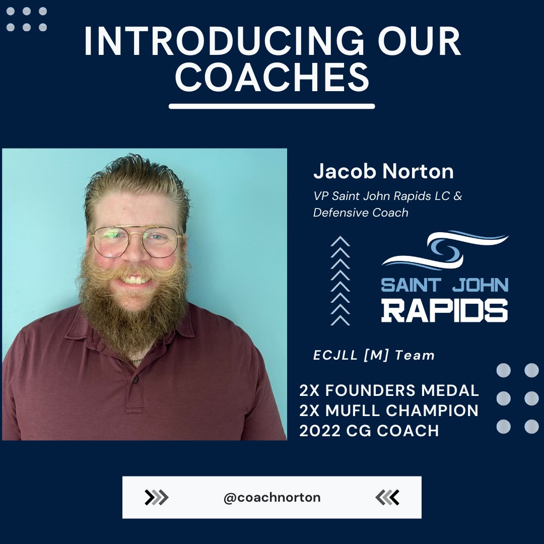 Your Inaugural Saint John Rapids LC Coaching Staff for <a href="/theecjll/">East Coast Junior Lacrosse League</a> [M] Division.