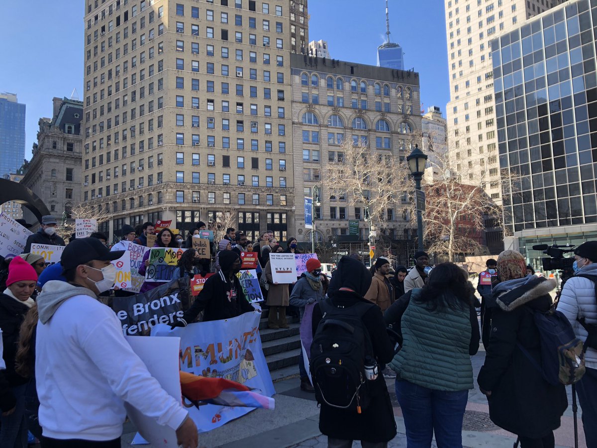 Today’s #CommunitiesNotCages rally! NY must pass the #DignityNotDetention Act to end ICE detention in the state and #FreeThemAll 🗣 #CloseOCJ