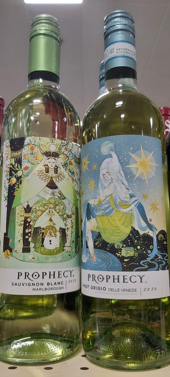 These wine bottles are so pretty.