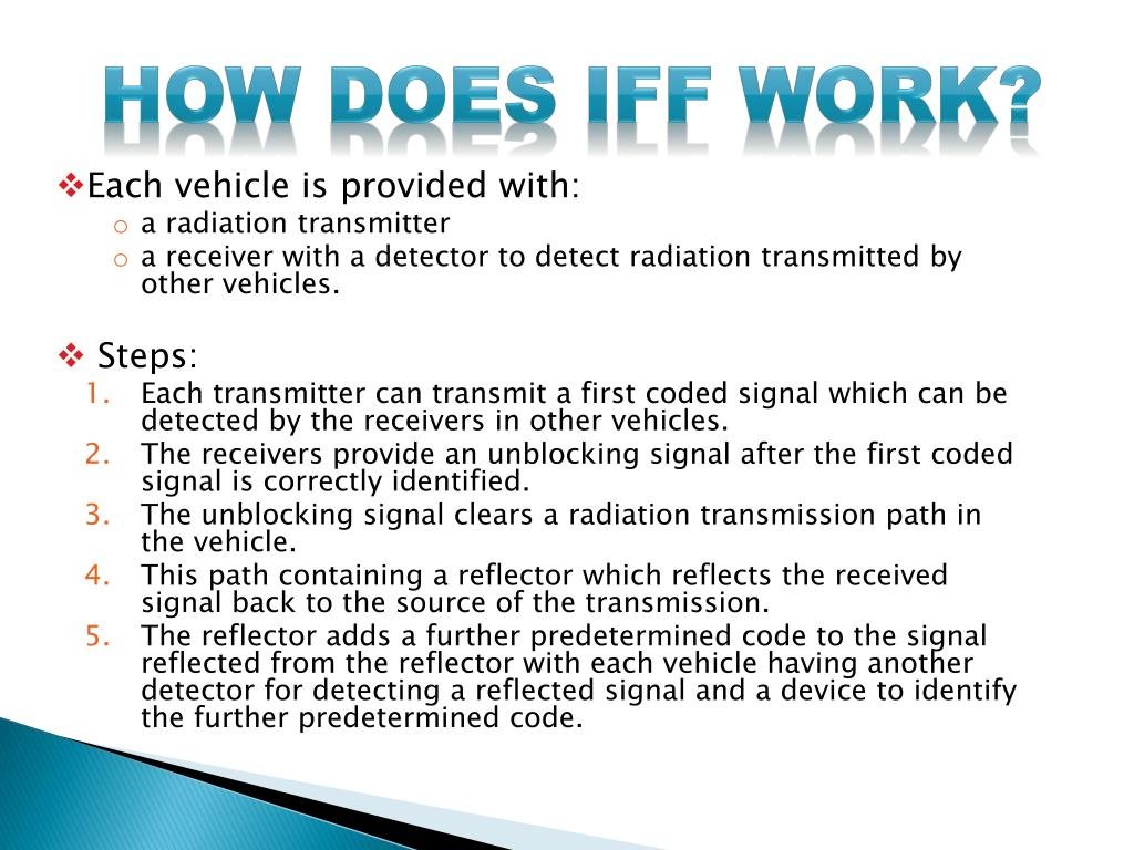 Modern IFF is part coded digital radio, part radar and part air traffic control beacon. Each piece of IFF gear has a list of codes that are used at predetermined & programed intervals.In wartime these are changed one or more times a day. 5/