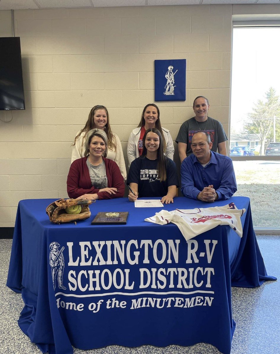 Congrats to Ava Hutchings who officially signed today to play Softball at State Fair Community college!!