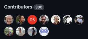 The main repo just hit 300 contributors!

Big thanks to everyone who help make Nushell possible, whether you write code, file issues, write docs, leave comments, and anything else along the way.