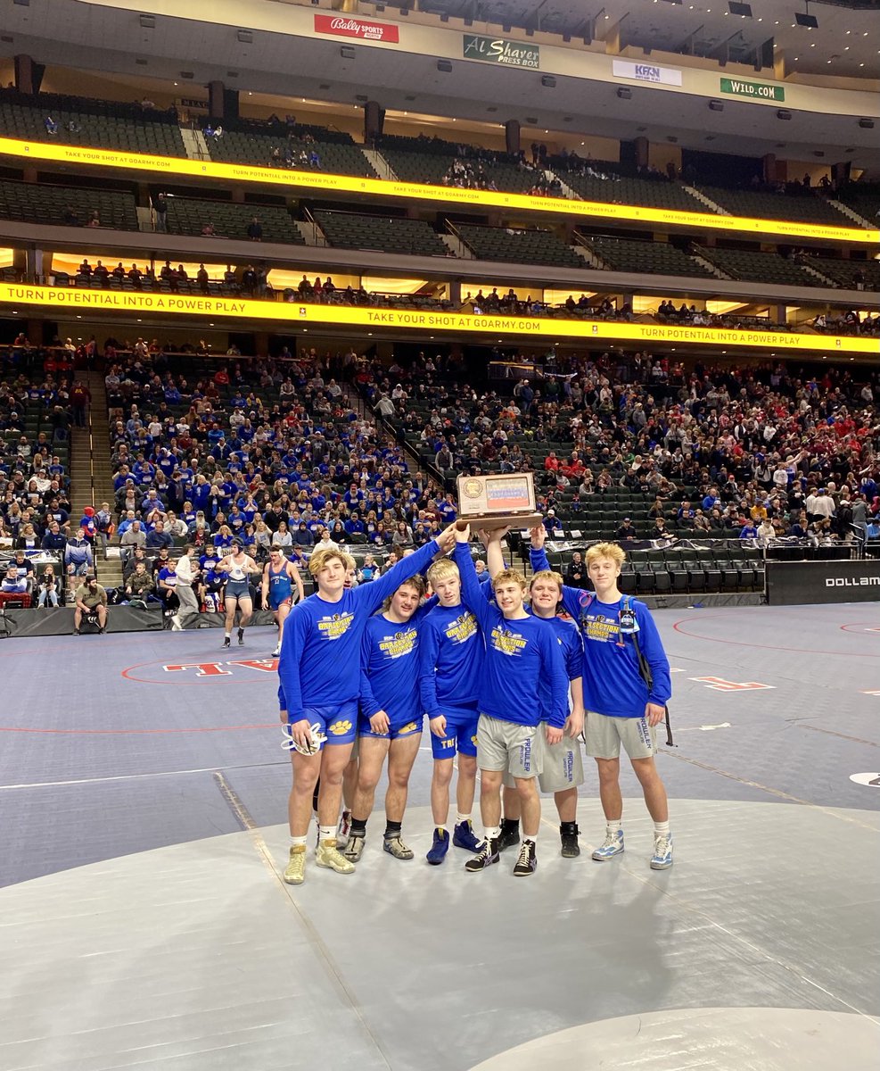 TRF_Wrestling's tweet photo. Class AA consolation champions!!!!!! First ever state trophy for Prowler wrestling! Great job guys!!! #CWCW https://t.co/Ihl6KxetWC