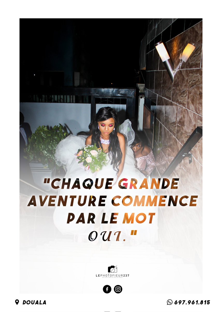 lephotofieur237's tweet photo. Nous immortalisons ces événements qui vous tiennent à cœur !

Visitez notre catalogue pour avoir un aperçu de nos divers travaux en cliquant sur le lien 
👉 https://t.co/P0bPbD4IoM

#photography #mboa237
#Cameroun #events #WeddingPlanning https://t.co/JpBoErhHoZ