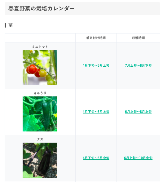 Lovegreen 主な春夏野菜の種まき 植え付けから収穫までの栽培期間を管理する家庭菜園年間カレンダーです 育てたい野菜をクリックすると育て方も詳しくご紹介します T Co 2fo9bgflbe T Co O4tizdoj5t Twitter