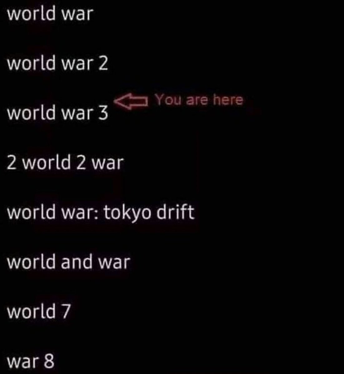 World war: nuclear dryft