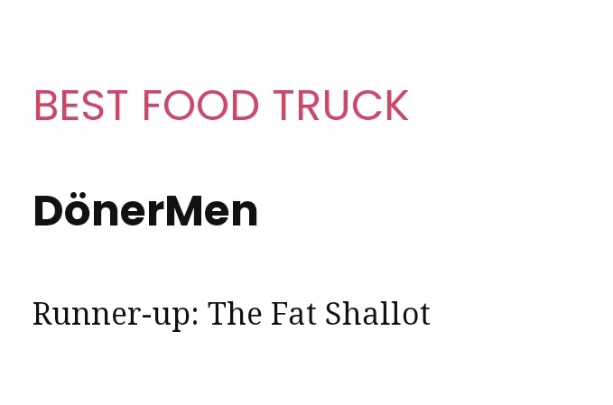 Thanks to all who voted and <a href="/Chicago_Reader/">Chicago Reader</a> for  selecteing best food truck two years in a row!No easy feat considering everything that has happened the past two years!We love you all!We will be hitting the streets soon and will be available for your private events and catering!